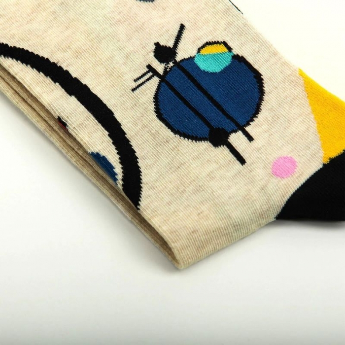 Socken Kunstwerke - Kandinsky "Kreise in einem Kreis"